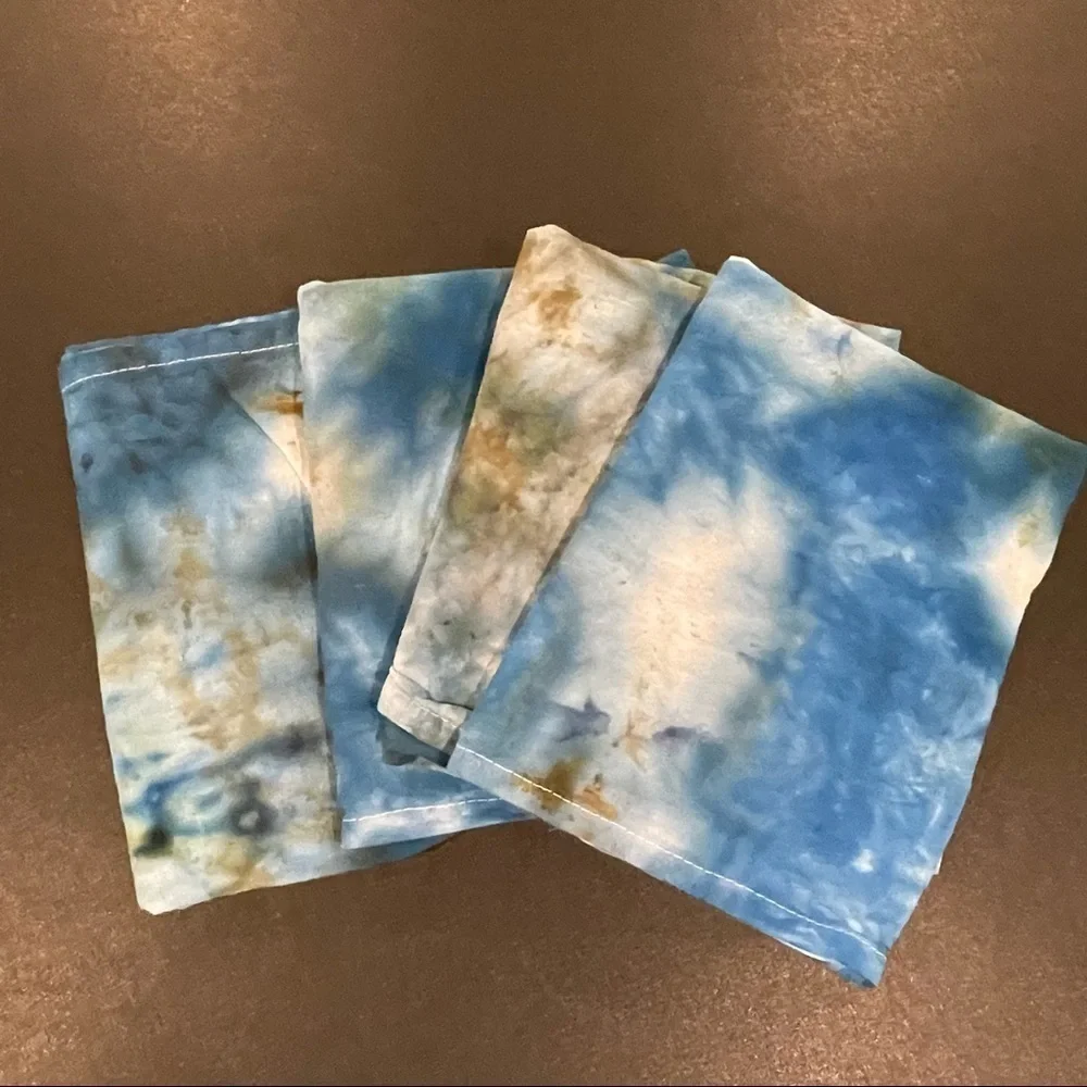 Tie dye flour sack kitchen hand towel hand towel ocean earth blue - 2 available